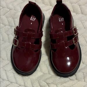 GAP Kids Maroon Double Buckle Dress Shoes